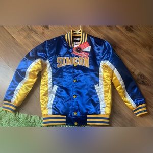 NWT DERRICK ROSE SIMEON HIGHSCHOOL YOUTH SATIN JACKET SIZE MEDIUM